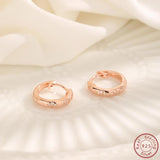 925 Sterling Silver Rose Zircon Earrings For Women