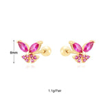 Colorful Zircon Hoop Earrings Set for Women