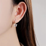 Colorful Butterfly Women Earring 925 Silver Natural Zircon Plated Eardrop