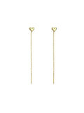 925 Silver Heart Pendant Drop Earrings 18K Engagement Gift