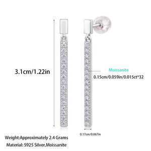 0.4cttw D Moissanite Diamond Earrings 925 Sterling Silver Drop Earrings
