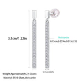 0.4cttw D Moissanite Diamond Earrings 925 Sterling Silver Drop Earrings