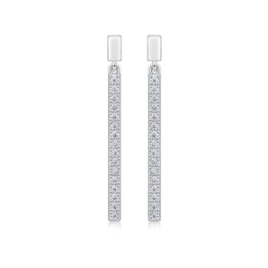 0.4cttw D Moissanite Diamond Earrings 925 Sterling Silver Drop Earrings