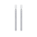 0.4cttw D Moissanite Diamond Earrings 925 Sterling Silver Drop Earrings