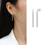 0.4cttw D Moissanite Diamond Earrings 925 Sterling Silver Drop Earrings