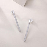0.4cttw D Moissanite Diamond Earrings 925 Sterling Silver Drop Earrings