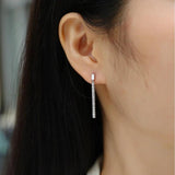 0.4cttw D Moissanite Diamond Earrings 925 Sterling Silver Drop Earrings