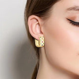 925 Silver Starry Square Earrings for Women's Wedding Parties