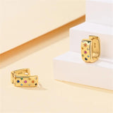 925 Silver Starry Square Earrings for Women's Wedding Parties