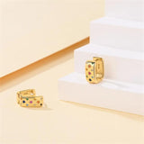 925 Silver Starry Square Earrings for Women's Wedding Parties