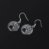 6MM Sandstone Vintage Earrings 925 Silver Jewelry Gift