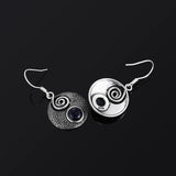 6MM Sandstone Vintage Earrings 925 Silver Jewelry Gift