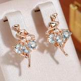 Zircon Dancing Women Earrings Wedding Party Accessories