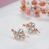 Zircon Dancing Women Earrings Wedding Party Accessories