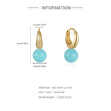 925 Silver Turquoise Pendant Earrings Wedding Jewelry Gift