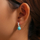 925 Silver Turquoise Pendant Earrings Wedding Jewelry Gift