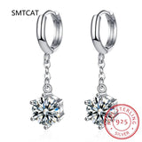 1CT Moissanite Long Drop Earrings 925 Sterling Silver