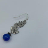 925 Silver Vintage Phoenix Drop Earrings Enamel Phoenix Bohemia Jewelry
