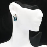 Dark London Topaz Earrings Drop