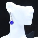 Ruby Sapphire Emerald CZ Silver Jewelry Set Pendant Earrings