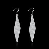 925 Silver Mesh Brinco Drop Earring for Women