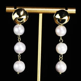 Freshwater Baroque Pearl Drop Earrings 925 Silver Jewelry