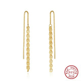 14K 925 Sterling Silver 3mm Phoenix Long Chain Earring for Women