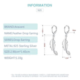 925 Silver Leaf Drop Earrings For Women Jewelry