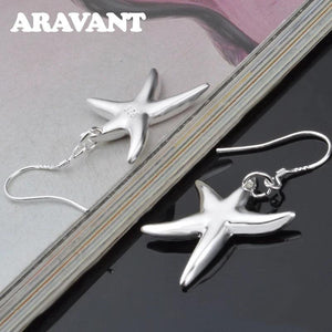 925 Silver Starfish Drop Earring For Women Girls