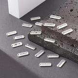 36 Pcs Inspirational Word Pendant Charm Rectangle Jewelry Making Bracelet Charms