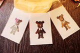 100pcs Bear Biscuit Bags 7.5x10cm Cookie Plastic Bags