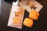 100pcs Bear Biscuit Bags 7.5x10cm Cookie Plastic Bags