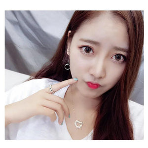 925 Silver Asymmetric Circle Stud Earrings Wedding Jewelry