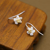 925 Sterling Silver Flower Earrings Prevent Allergy Silver 925 Earings