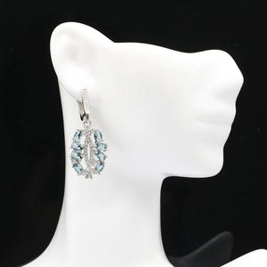 Romantic Violet Tanzanite London Topaz CZ Silver Earrings