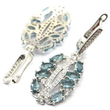 Romantic Violet Tanzanite London Topaz CZ Silver Earrings