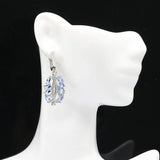 Romantic Violet Tanzanite London Topaz CZ Silver Earrings