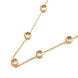 Stainless Steel CZ Bracelet Golden Chain Femme Pulseras