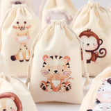 6pcs Jungle Animals Candy Bags Safari Birthday Party Decoration