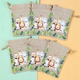 6pcs Jungle Animals Candy Bags Safari Birthday Party Decoration