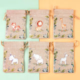 6pcs Jungle Animals Candy Bags Safari Birthday Party Decoration