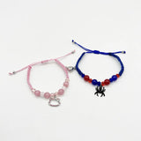 Cats Spider Friendship Bracelets for Bff Halloween Christmas Matching Rope Chain
