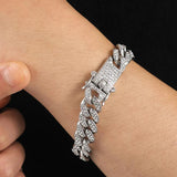 Cuban Link Chain Bracelets Rhinestone Iced Out Punk Wristband Jewelry Gift