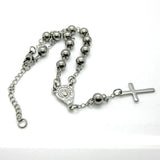 Stainless Steel Bead Bracelet Cross Pendant Rosary Bracelets
