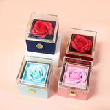 Rotating Soap Rose Flower Box for Wedding
