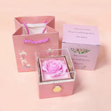 Rotating Soap Rose Flower Box for Wedding