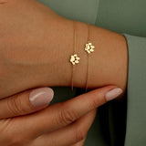 Custom Paw Print Name Bracelet Stainless Steel Cuff