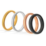 Elastic Closure Bracelet Women Rose Mixed Colors Stainless Steel Charms