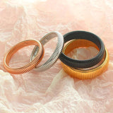 Elastic Closure Bracelet Women Rose Mixed Colors Stainless Steel Charms