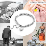 Personalized Engraved Heart Ashes Holder Cremation Bracelet